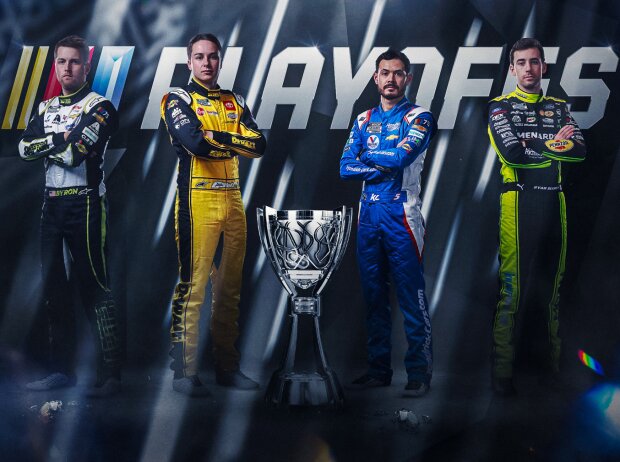 Titel-Bild zur News: NASCAR-Finalteilnehmer 2023: William Byron, Christopher Bell, Kyle Larson, Ryan Blaney