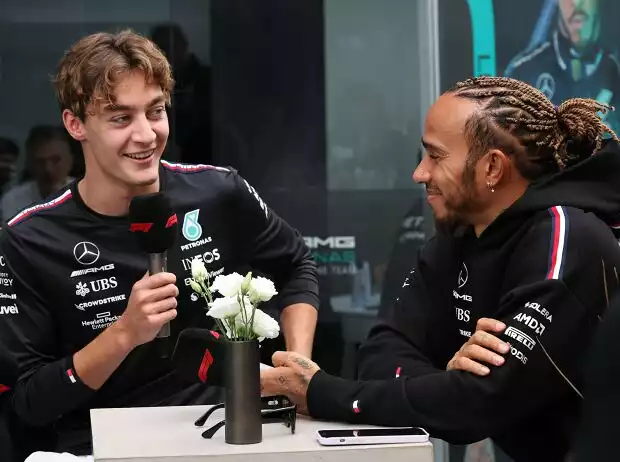 George Russell, Lewis Hamilton Titel-Bild zur News: George Russell, Lewis Hamilton