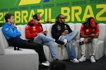 Logan Sargeant (Williams), Charles Leclerc (Ferrari), Lewis Hamilton (Mercedes) und Carlos Sainz (Ferrari) 