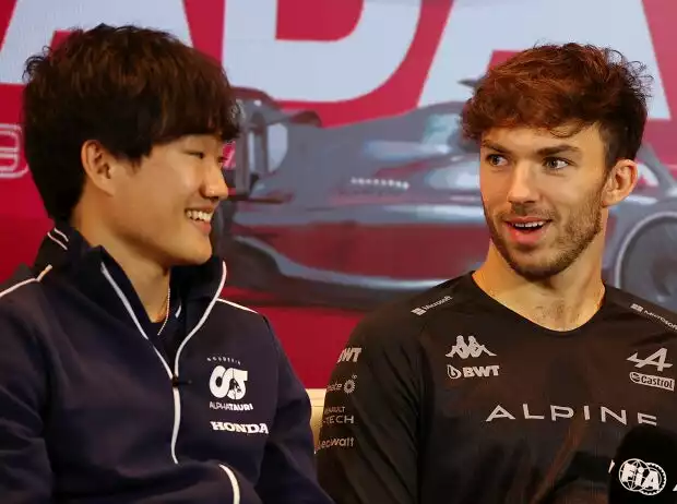 Yuki Tsunoda und Pierre Gasly Titel-Bild zur News: Yuki Tsunoda und Pierre Gasly
