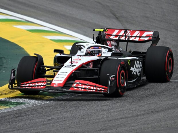 Titel-Bild zur News: Nico Hülkenberg im Haas VF-23 beim Formel-1-Qualifying in Brasilien 2023