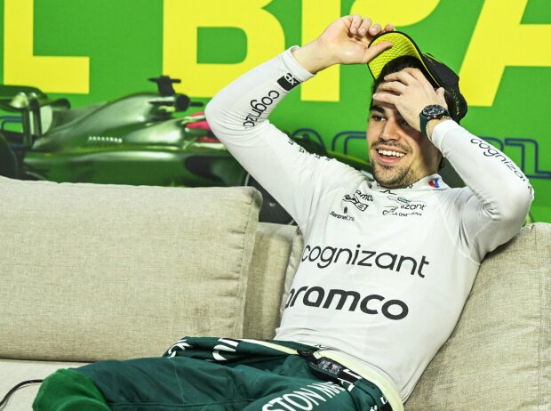 Titel-Bild zur News: Lance Stroll (Aston Martin) nach dem Qualifying zum Formel-1-Rennen in Brasilien 2023