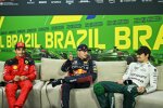 Charles Leclerc (Ferrari), Max Verstappen (Red Bull) und Lance Stroll (Aston Martin) 