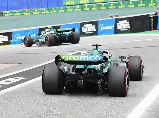 Fernando Alonso und Lance Stroll (Aston Martin AMR23) im Qualifying zum Formel-1-Rennen in Brasilien 2023 Titel-Bild zur News: Fernando Alonso und Lance Stroll (Aston Martin AMR23) im Qualifying zum Formel-1-Rennen in Brasilien 2023