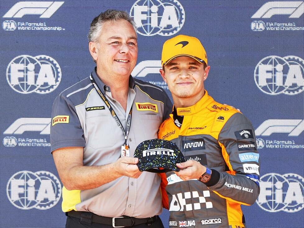 Mario Isola und Lando Norris