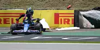 Esteban Ocon (Alpine A523) nach dem Unfall mit Fernando Alonso im Shootout zum Formel-1-Sprint in Brasilien 2023