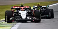 Yuki Tsunoda (AlphaTauri AT04) vor Lewis Hamilton (Mercedes W14) im Formel-1-Sprint in Brasilien 2023