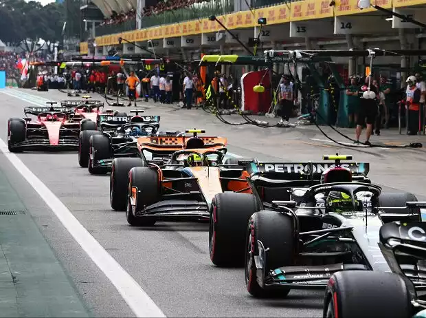 Lewis Hamilton, Lando Norris, George Russell Titel-Bild zur News: Lewis Hamilton, Lando Norris, George Russell