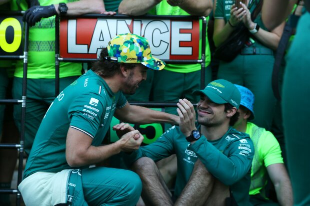 Fernando Alonso Lance Stroll Aston Martin Aston Martin F1 ~Fernando Alonso (Aston Martin) und Lance Stroll (Aston Martin) ~ 