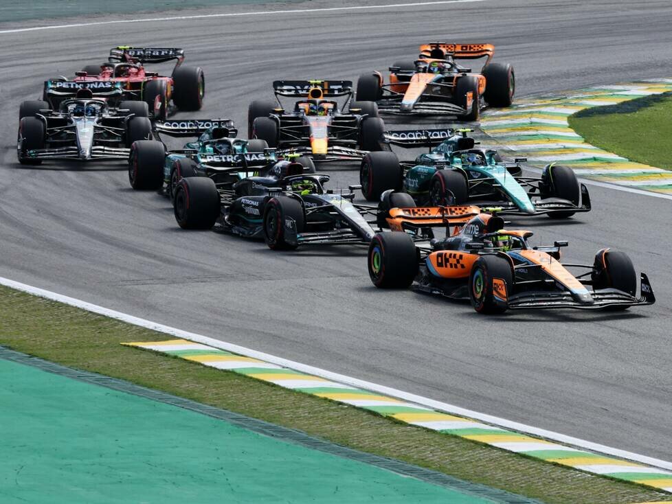 Lando Norris, Lewis Hamilton, Fernando Alonso, Kevin Magnussen