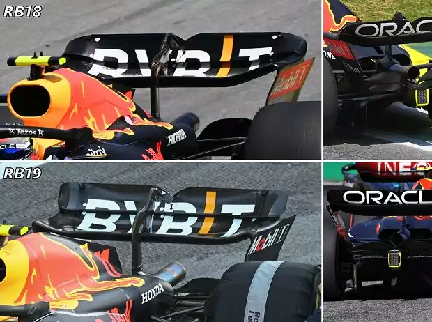 Vergleich: Red Bull RB18 und Red Bull RB19 Titel-Bild zur News: Vergleich: Red Bull RB18 und Red Bull RB19