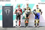 Celestino Vietti (Fantic), Fermin Aldeguer (Speed Up) und Manuel Gonzalez (Yamaha Master Camp Team) 