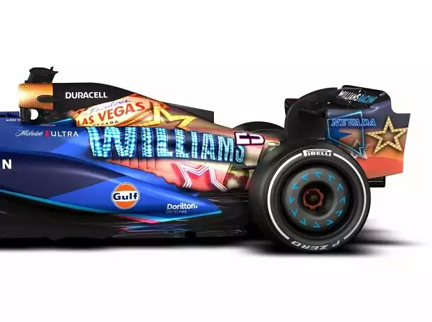 Williams-Sonderdesign für den Grand Prix von Las Vegas 2023 Titel-Bild zur News: Williams-Sonderdesign für den Grand Prix von Las Vegas 2023