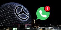 Mercedes und WhatsApp (Fotomontage)