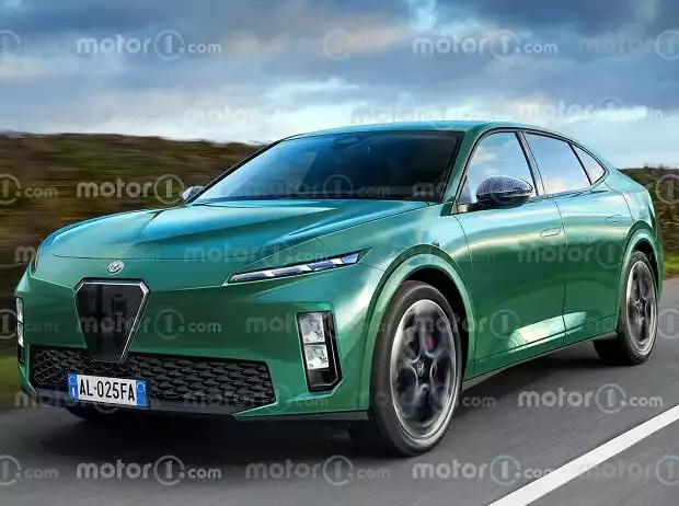 Alfa Romeo Giulia (2025), im Rendering von Motor1.com Titel-Bild zur News: Alfa Romeo Giulia (2025), im Rendering von Motor1.com
