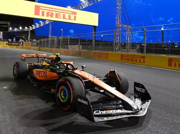 Lando Norris während des Qualifyings in Las Vegas Titel-Bild zur News: Lando Norris während des Qualifyings in Las Vegas