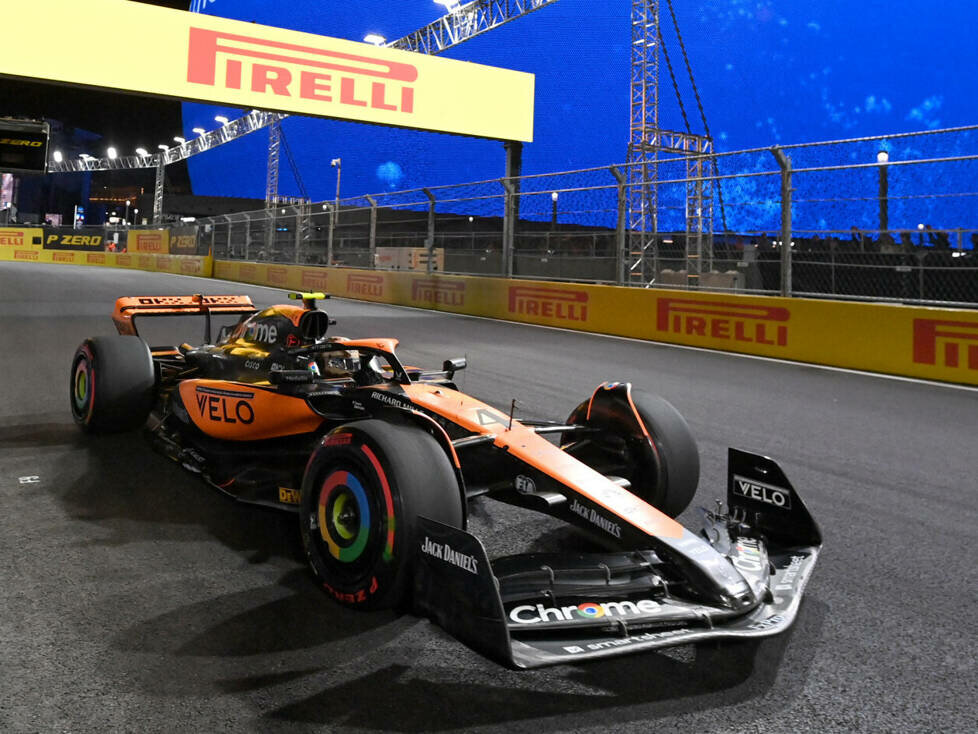 Lando Norris während des Qualifyings in Las Vegas