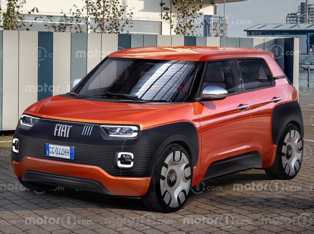 Fiat Panda als Rendering