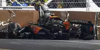 Lando Norris nach seinem Unfall beim Formel-1-Rennen in Las Vegas 2023