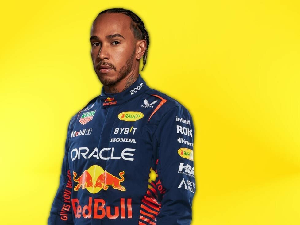 Lewis Hamilton im Red-Bull-Overall (Fotomontage)