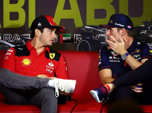 Charles Leclerc, Max Verstappen Titel-Bild zur News: Charles Leclerc, Max Verstappen