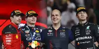Charles Leclerc, Max Verstappen, George Russell