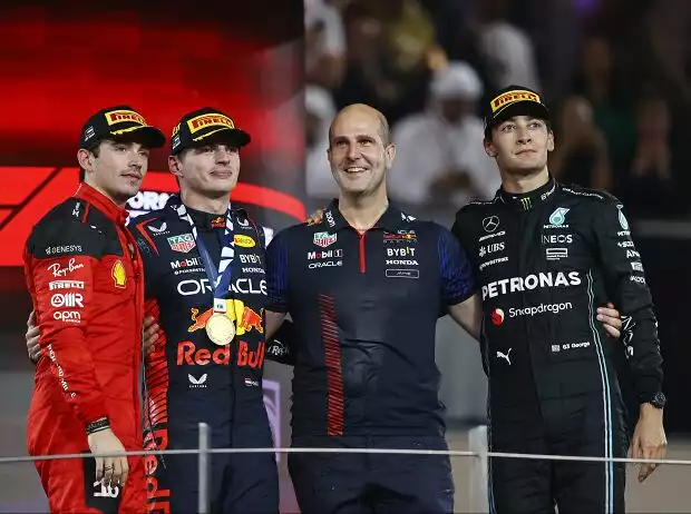Charles Leclerc, Max Verstappen, George Russell Titel-Bild zur News: Charles Leclerc, Max Verstappen, George Russell