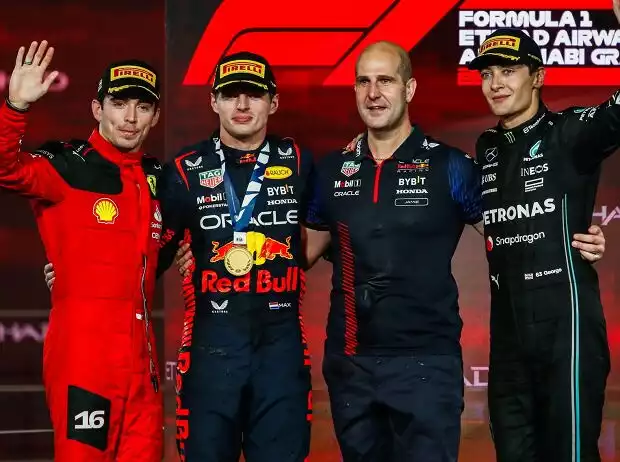 Charles Leclerc, Max Verstappen, George Russell Titel-Bild zur News: Charles Leclerc, Max Verstappen, George Russell