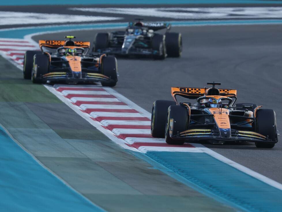 Oscar Piastri, Lando Norris, George Russell