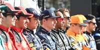 Sergio Perez, Max Verstappen, Lewis Hamilton, George Russell