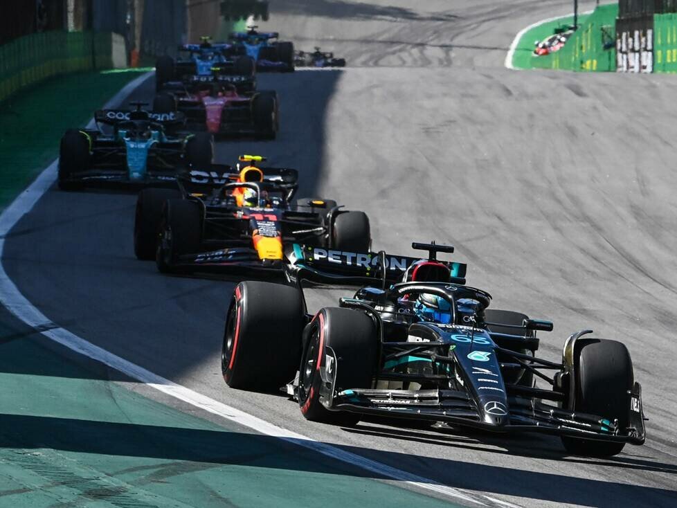 George Russell, Sergio Perez, Lance Stroll