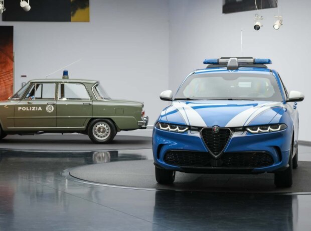 Die Verbindung zwischen Alfa Romeo und der italienischen Staatspolizei hat eine lange Geschichte hinter sich, die in den 1950er Jahren begann Die Verbindung zwischen Alfa Romeo und der italienischen Staatspolizei hat eine lange Geschichte hinter sich, die in den 1950er Jahren begann