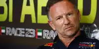 Red Bulls Formel-1-Teamchef Christian Horner bei einer Pressekonferenz