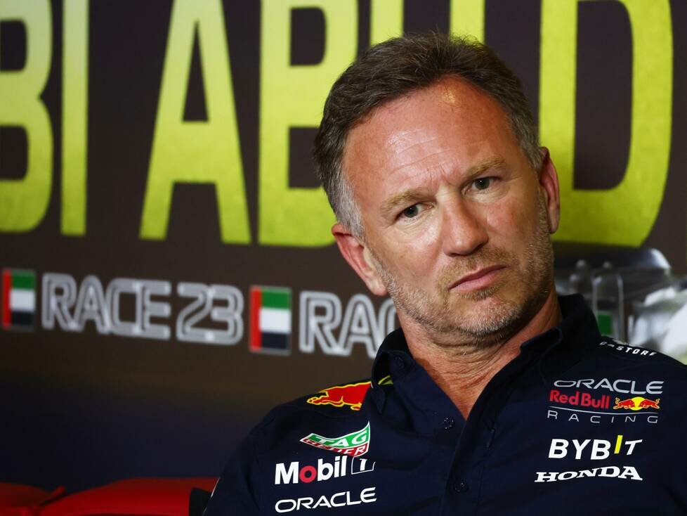 Red Bulls Formel-1-Teamchef Christian Horner bei einer Pressekonferenz