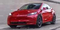 Tesla Model Y (2024) als Rendering von Motor1.com