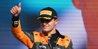 Lando Norris jubelt auf dem Formel-1-Podium