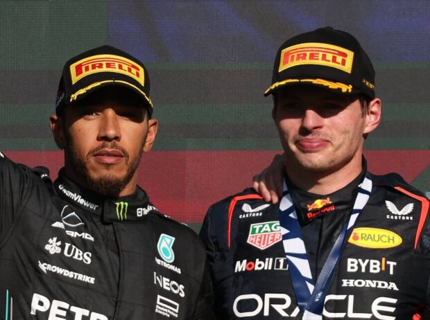 Titel-Bild zur News: Lewis Hamilton, Max Verstappen, Charles Leclerc
