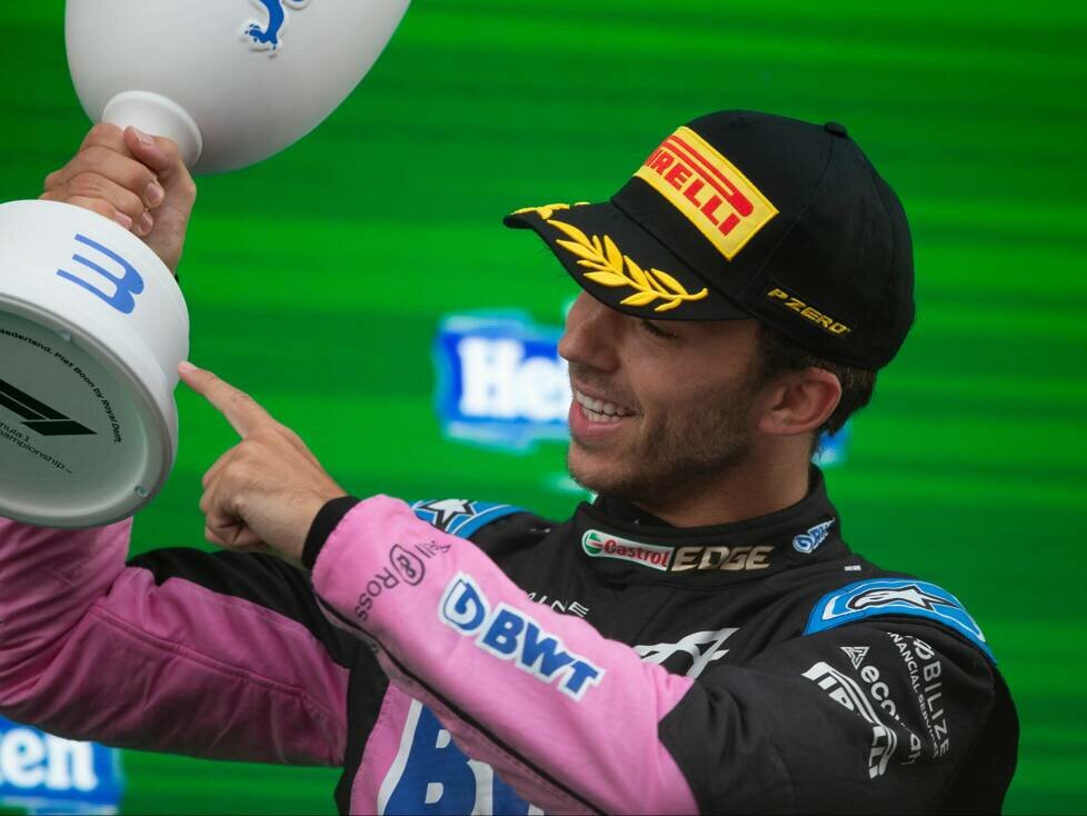 Pierre Gasly auf dem Formel-1-Podium in Zandvoort 2023