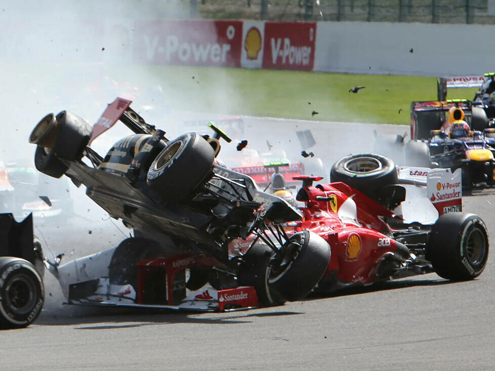 Romain Grosjean, Fernando Alonso, Lewis Hamilton, Sergio Perez