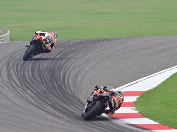 MotoGP-Action auf dem Buddh International Circuit in Noida, Indien