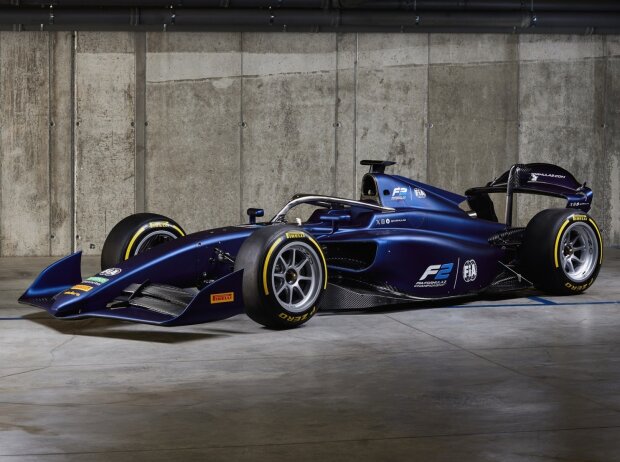 Das neue Einheitsauto für die Nachwuchsrennserie Formel 2 in der Saison 2024