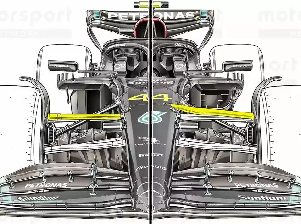 Titel-Bild zur News: Das große Update des Mercedes W14 in Monaco