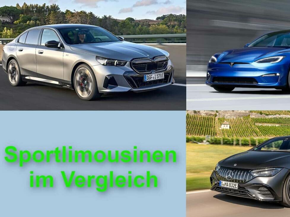 3 Sportlimousinen im Vergleich (Collage)