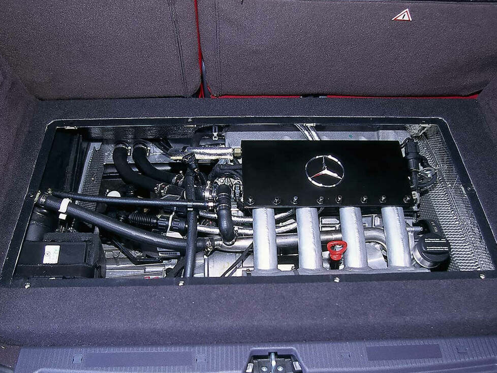 Heckmotor des Mercedes A 38 AMG