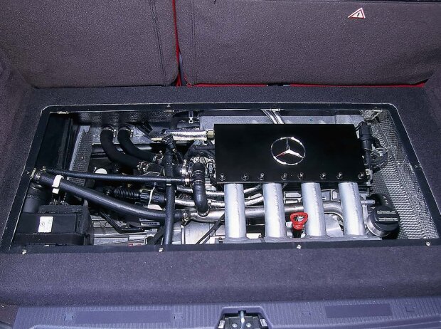 Heckmotor des Mercedes A 38 AMG Heckmotor des Mercedes A 38 AMG