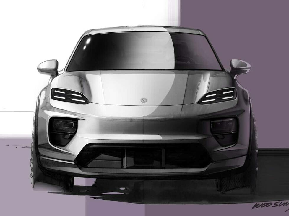 Porsche Macan (2024): Skizze der Front