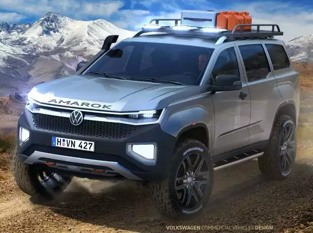 Offizielles Rendering des Volkswagen SUV Titel-Bild zur News: Offizielles Rendering des Volkswagen SUV