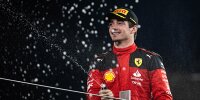 Charles Leclerc (Ferrari) jubelt über Platz zwei beim Formel-1-Rennen in Abu Dhabi 2023