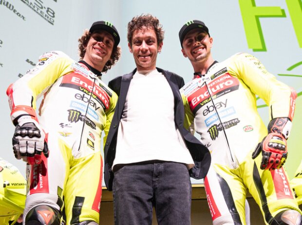 Titel-Bild zur News: Marco Bezzecchi, Valentino Rossi, Fabio Di Giannantonio