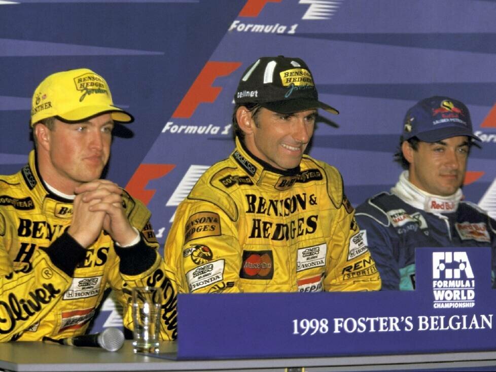 Die Pressekonferenz nach dem Formel-1-Rennen 1998 in Belgien